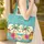 Tropical Beach Palm Trees Hibiscus Floral Wreath Name Travel Essentials for Beach Lover Quilted Tote Bag - 4