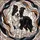 Black White Border Collie Dog Amber Eyes Smiling - Dog Lover Home Decor Gift Stained Glass Suncatcher - 5