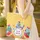 Patchwork Chickens Floral Wreath Name - Everyday Carry Gift for Kids Quilted Tote Bag - 4