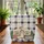 Camper Trailer Pine Trees Floral Plaid Leaves Berries Wooden Sign - Travel Essentials Quilted Tote Bag - 3