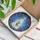Levitating Grey Cat UFO Tractor Beam Floating Stars Roses - Home Decor Gift for Cat Lover Stained Glass Suncatcher - 3