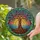 Stained Glass Ancient Tree of Life Seascape Ocean Sunset - Home Decor Gift Stained Glass Suncatcher - 2