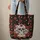 Ornate Sugar Skull Crimson Roses Gold Leaves Black Vines - Everyday Carry Gift Quilted Tote Bag - 6