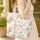Personalized Dusty Rose Blue Floral Medallion Vintage Botanical Blooms - Everyday Carry Gift Quilted Tote Bag - 4