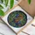 Majestic Mosaic Goat Curved Horns with Swirling Lines - Home Decor Gift for Wildlife Lover Stained Glass Suncatcher - 3