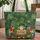 Playful Monkey Macaw Jungle Personalized - Tropical Wildlife Everyday Gift Quilted Tote Bag - 1