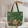 Playful Monkey Macaw Jungle Personalized - Tropical Wildlife Everyday Gift Quilted Tote Bag - 5