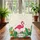 Pink Flamingo Tropical Floral Wreath - Everyday Carry Gift for Her Quilted Tote Bag - 3