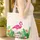 Pink Flamingo Tropical Floral Wreath - Everyday Carry Gift for Her Quilted Tote Bag - 4