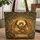 Dragon Golden Wings Forest Leaves Name Scroll - Fantasy Adventure Gift Quilted Tote Bag - 1