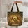 Dragon Golden Wings Forest Leaves Name Scroll - Fantasy Adventure Gift Quilted Tote Bag - 5