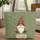 Gnome Cranberry Hat Organic Leaves Swirls Leaf Garland - Everyday Carry Travel Gift Quilted Tote Bag - 1