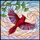 Tiffany Glass Red Cardinal Mid-Flight Ginkgo Leaves Wildlife Lover Gift for Window Display Stained Glass Suncatcher - 5