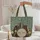 Book Spines Rose Scrollwork Hoop Frame Everyday Carry Gift for Reader Quilted Tote Bag - 5