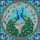 Peacocks Cherry Blossom Stained Glass Ornate Circular Border - Home Decor Gift for Bird Lovers Stained Glass Suncatcher - 5
