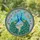 Peacocks Cherry Blossom Stained Glass Ornate Circular Border - Home Decor Gift for Bird Lovers Stained Glass Suncatcher - 1