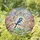 Blue Headed Songbird Pink Blossoms Flowering Branch Spring Hills - Nature Lover Gift Stained Glass Suncatcher - 1