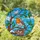 Robin Bird Nest with Eggs Tree Branch Sky Clouds - Wildlife Lover Home Decor Gift Stained Glass Suncatcher - 1
