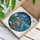 Robin Bird Nest with Eggs Tree Branch Sky Clouds - Wildlife Lover Home Decor Gift Stained Glass Suncatcher - 3
