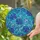Stained Glass Blue Flowers Layered Petals Intricate Vines Leaves - Home Decor Gift Stained Glass Suncatcher - 2
