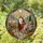 Jesus Christ Riding Donkey Walled City Village Landscape - Home Decor Gift Stained Glass Suncatcher - 1