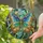 Ornate Tiffany Style Butterfly Stained Glass Mosaic - Wildlife Lover Home Decor Gift Stained Glass Suncatcher - 2
