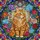 Orange Tabby Cat Stained Glass Flowers - Home Decor Gift for Cat Lover Stained Glass Suncatcher - 5