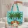 Tropical Palm Trees Hibiscus Beach Personalized Name - Travel Essentials for Beach Lovers Quilted Tote Bag - 5