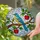 Blue Yellow Bird Red Apples Green Leaves Cloud Sky - Home Decor Gift Stained Glass Suncatcher - 2