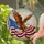Majestic Tiffany Stained Glass Bald Eagle American Flag - Patriotic Home Decor Gift for American Homes Stained Glass Suncatcher - 2