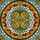 Floral Acanthus Scroll Foliage Berries Circular Border Mosaic - Home Decor Window Decor Gift Stained Glass Suncatcher - 5