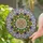 Mandala Floral Star Snowflake Rosette Petal Leaf Circular Border - Home Decor Gift Stained Glass Suncatcher - 2