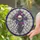 Gothic Cross Skull Purple Roses Celtic Knot - Home Decor Gift Stained Glass Suncatcher - 2