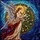 Celestial Angel Golden Headpiece Christmas Tree Holiday Home Decor Gift Stained Glass Suncatcher - 5