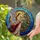 Celestial Angel Golden Headpiece Christmas Tree Holiday Home Decor Gift Stained Glass Suncatcher - 2