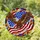 Bald Eagle American Flag Independence Day - Patriotic Home Decor Gift Stained Glass Suncatcher - 1