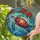 Majestic Sea Turtle Poinsettia Holly - Christmas Holiday Home Decor Gift for Wildlife Lovers Stained Glass Suncatcher - 2