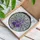 Lush Purple Blossom Lavender Floral Bouquet - Home Decor Gift for Floral Lover Stained Glass Suncatcher - 3