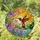 Hummingbird Tiffany Glass Floral Sky Mosaic - Home Decor Gift for Wildlife Lover Stained Glass Suncatcher - 1