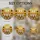 Three Gnomes Striped Hats Sunflowers Autumn Foliage - Fall Season Home Decor Gift Stained Glass Suncatcher - 4