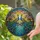 Majestic Peacocks Tropical Sunset Landscape - Wildlife Lover Home Decor Gift Stained Glass Suncatcher - 2