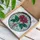 Fuchsia Magenta Flower Green Teal Leaves - Home Decor Gift for Plant Lover Stained Glass Suncatcher - 3