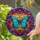 Symmetrical Butterfly Golden Halo Tiffany Glass Home Decor Gift for Butterfly Lover Stained Glass Suncatcher - 2