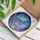 Majestic Wolf Celestial Twilight Sky Stars Nebulae - Wildlife Lover Home Decor Gift Stained Glass Suncatcher - 3