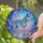 Majestic Wolf Celestial Twilight Sky Stars Nebulae - Wildlife Lover Home Decor Gift Stained Glass Suncatcher - 2