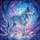 Majestic Wolf Celestial Twilight Sky Stars Nebulae - Wildlife Lover Home Decor Gift Stained Glass Suncatcher - 5