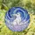 Fluffy White Rabbit Blue Wings Purple Cloud - Home Decor Gift for Fantasy Lover Stained Glass Suncatcher - 1