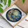 Hummingbird Red Flower Moon Night Sky - Wildlife Lover Home Decor Gift Stained Glass Suncatcher - 3