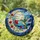 Hummingbird Red Flower Moon Night Sky - Wildlife Lover Home Decor Gift Stained Glass Suncatcher - 1