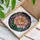Fully Bloomed Peony Flower Green Leaves Jewel Tones Swirls - Home Decor Gift for Nature Lover Stained Glass Suncatcher - 3